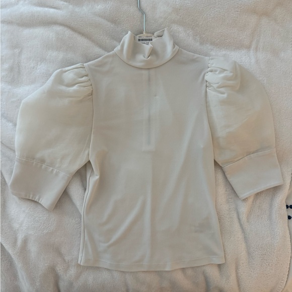 Alice + Olivia Sweaters - Alice + Olivia Puff Sleeve Blouse